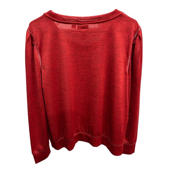 Onque Casual Red Santa Claus Long Sleeve Christmas Sweatshirt Sz XL - Picture 2 of 8